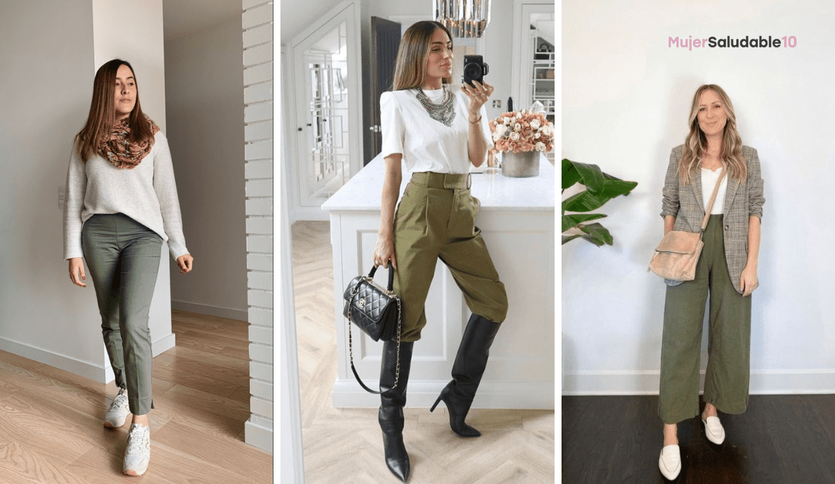 Aprende a combinar un pantalón verde olivo con estos outfits - Mujer  saludable 10 | Todo para la mujer moderna