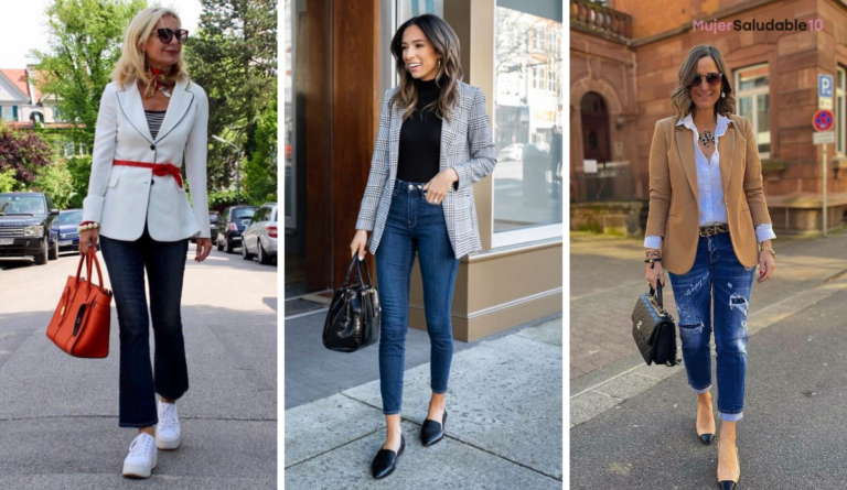 Outfits para llevar blazer a los 50 años