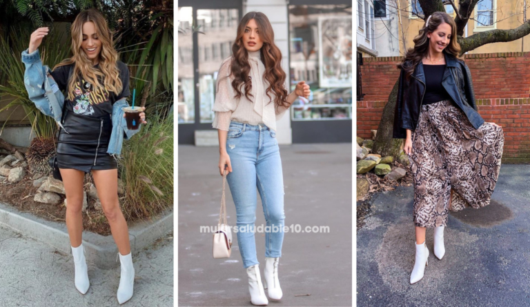 Botines blancos. El mejor aliado para crear looks chic. OUTFITS