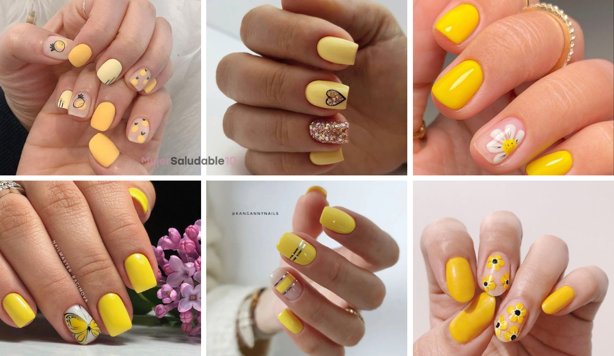 12 diseños de uñas amarillo pastel  Mujer saludable 10  Todo para la  mujer moderna