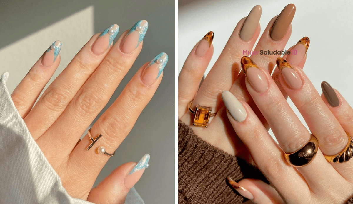 Geniales ideas y diseños de uñas acrílicas con punta almendrada para probar  - Mujer saludable 10 | Todo para la mujer moderna