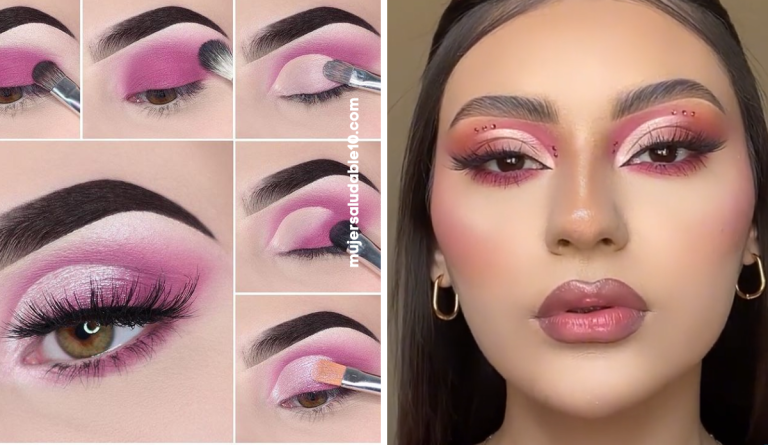 Dale un toque romántico y femenino a tu look con estos increíbles maquillajes rosa que te enamorarán