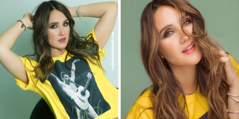 Dulce María cautiva a sus fans con su retaguardia luciendo un hermoso vestido de baño negro floreado