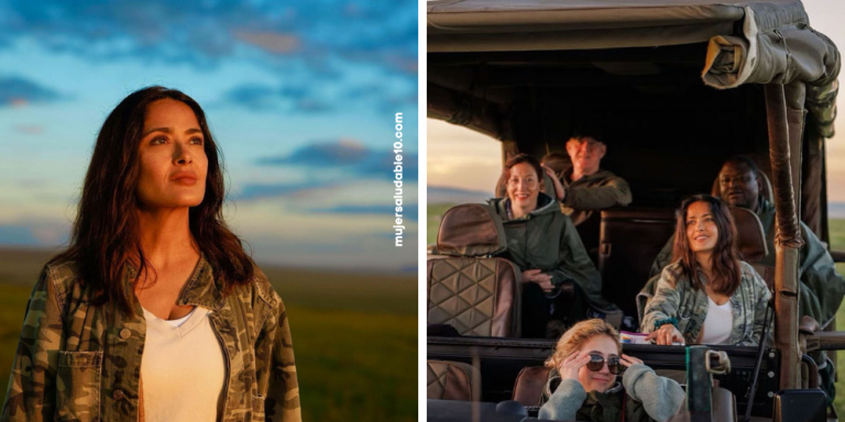 ¡Salma Hayek cambia los focos de Hollywood por la selva africana!
